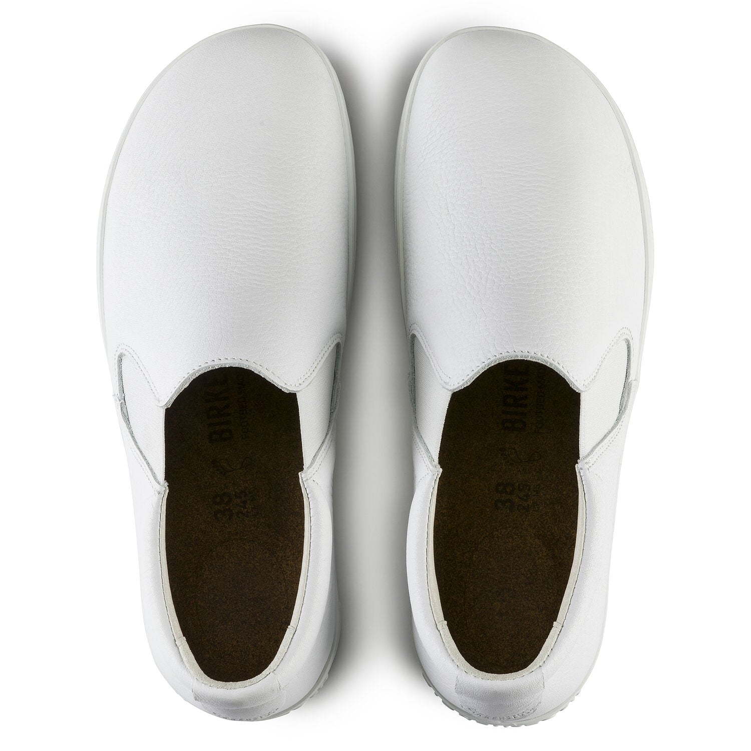 Birkenstock QO 400 Slipper - Natural Leather, White, Size 9 - CLEARANCE