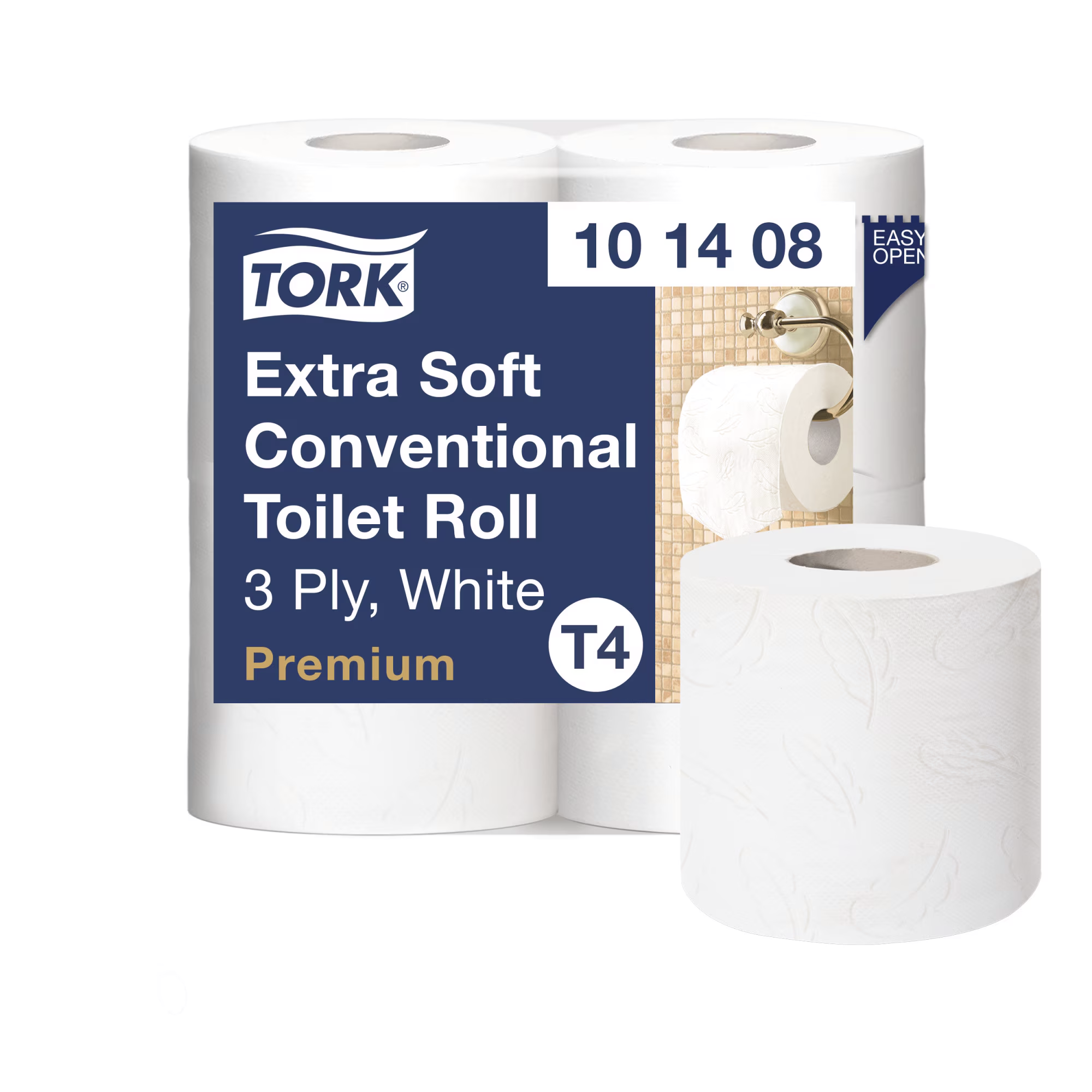 Tork Extra Soft Conventional Toilet Roll Premium – 3 Ply - 36 Rolls