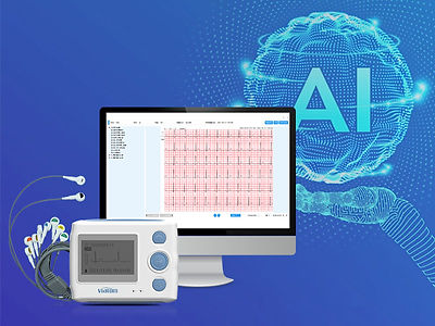 12 lead Holter recorder  with AI Analysis