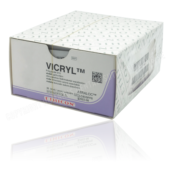Vicryl suture 5-0 - PS-4C 45 cm undyed - Box of 12