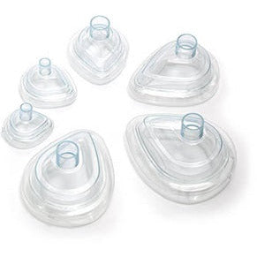 Economy, anaesthetic face mask, size 3, small adult, no hook ring, 22F x40