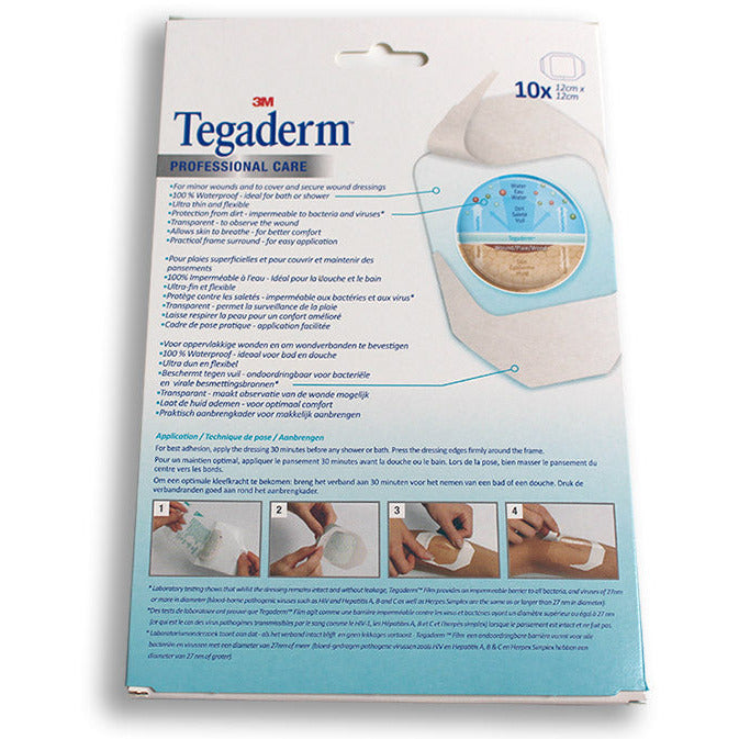 3M™ Tegaderm Transparent Film Dressing 12 x 12cm - Box of 10