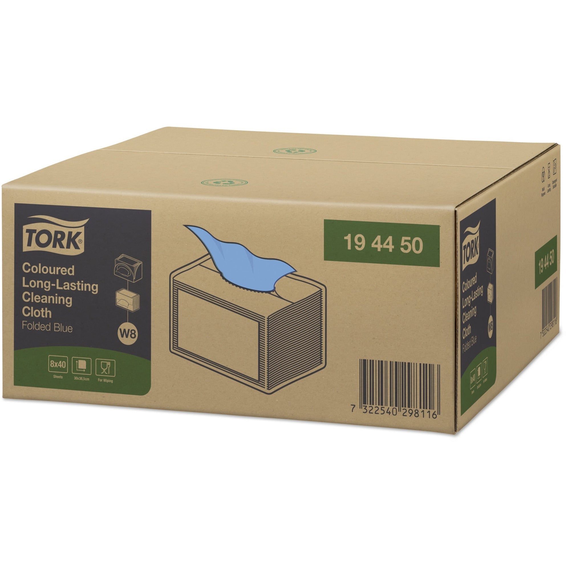 Tork Long-Lasting Cleaning Cloth in Blue - Pack of 40 - 194450