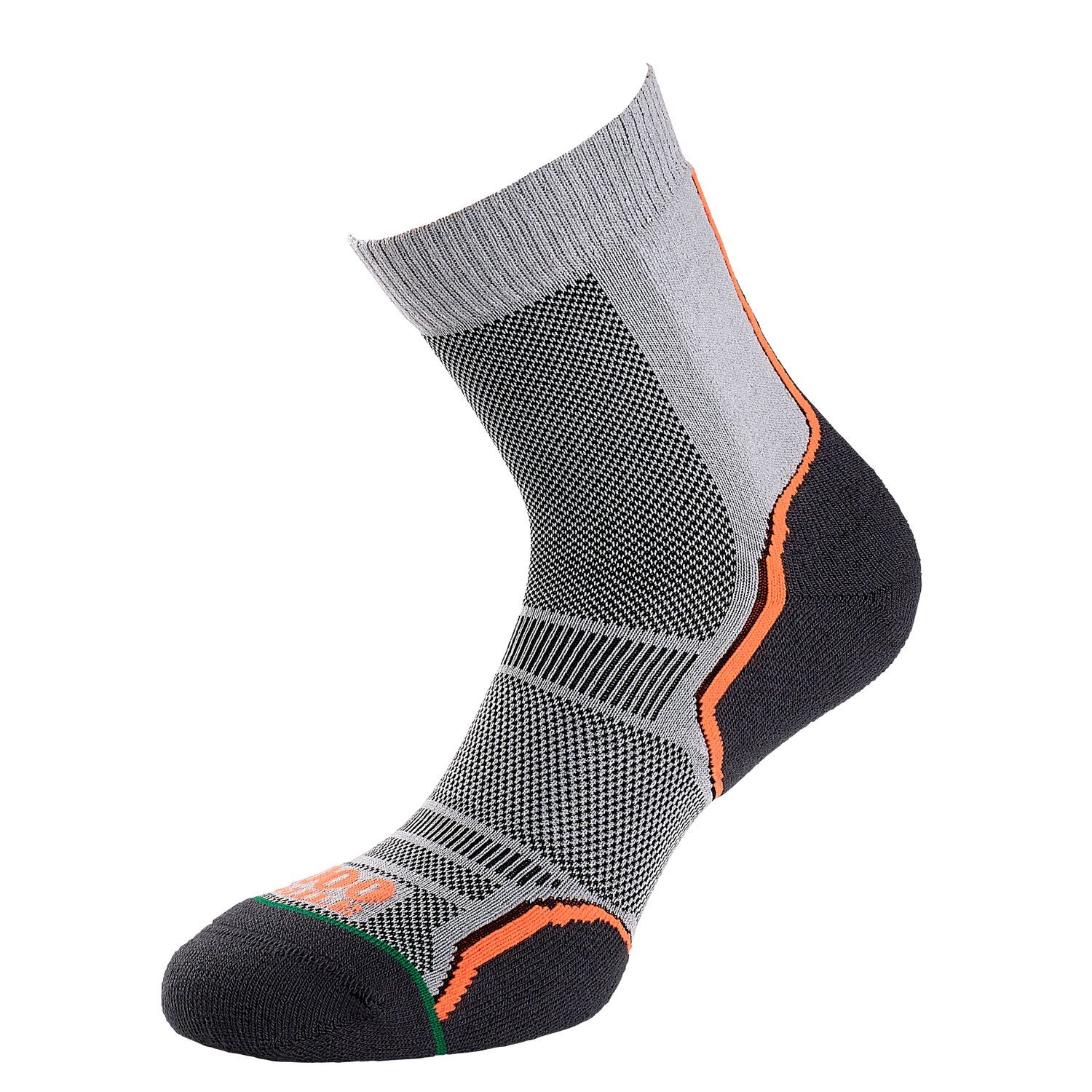 Trail Sock - 2 Pairs - Grey/Orange - CLEARANCE