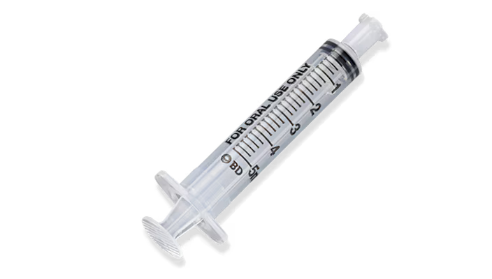 BD 5ml Clear Oral Syringe - Box of 100