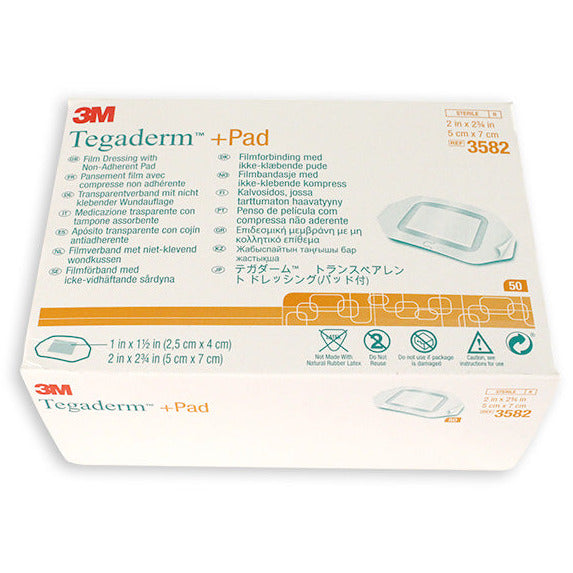 3M™ Tegaderm +pad Film Dressing with Non-Adherent Pad (5 x 7cm) - Box of 50