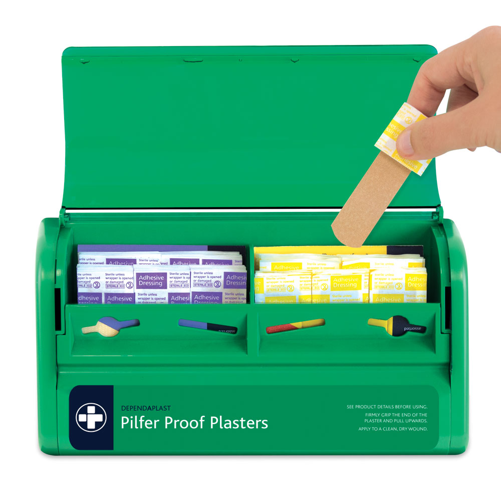 Dependaplast Pilfer Proof Plaster Dispenser - Empty (L)19cm x (W)11cm x (D)4.5cm