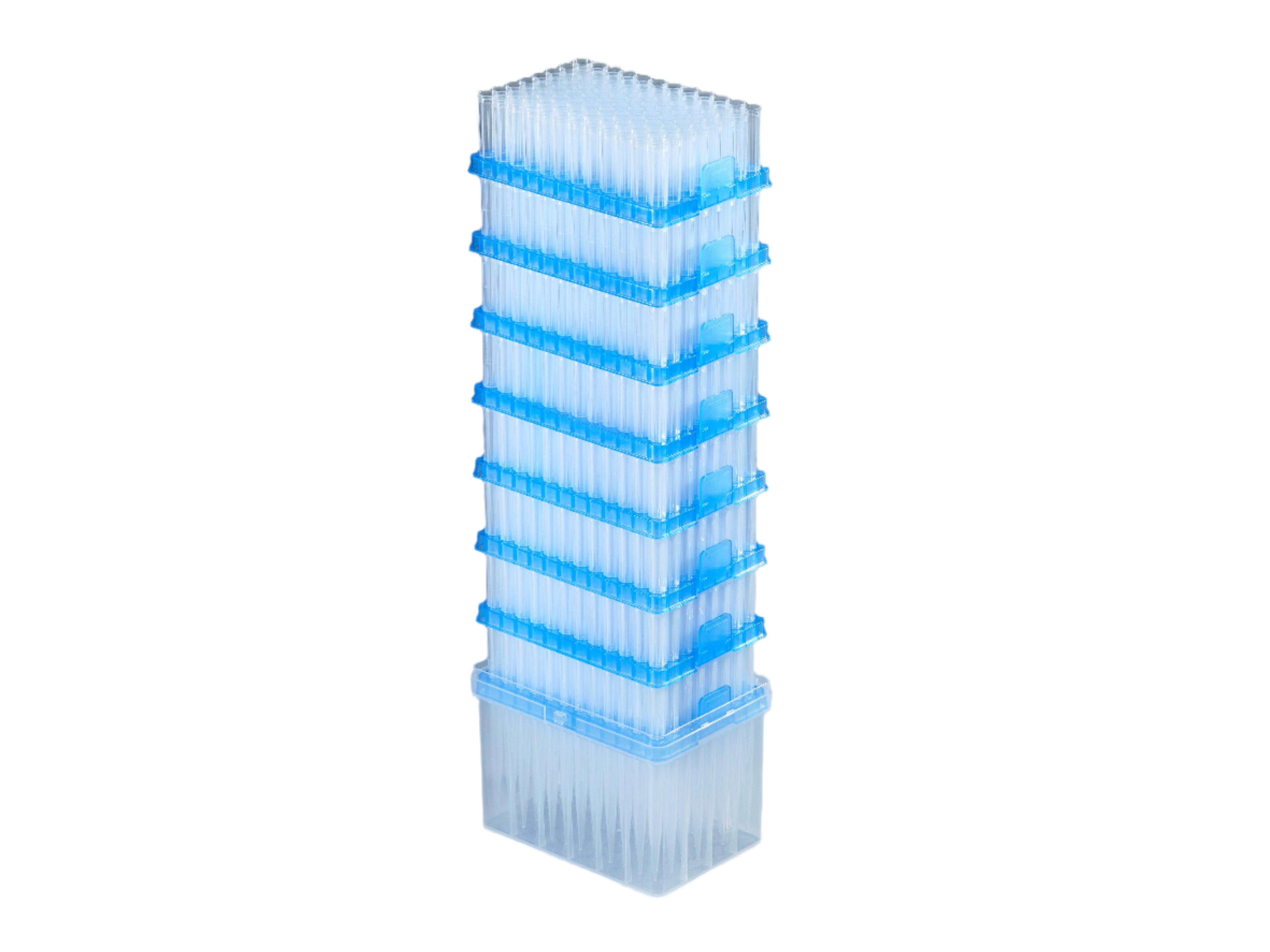 Biologix 1000μl Refill Pipette Tips, universal fit tips, refill pack, sterile, 96 Tips/Rack, 8 Racks/Unit, 10 Units/Case