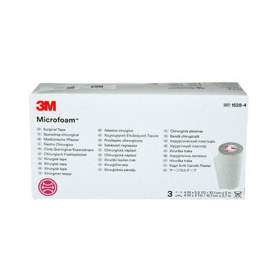 3M Microfoam™ Surgical Tape - 10cm x 5m - Box of 3 - CLEARANCE SHORT DATE 10/05/26