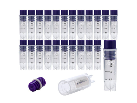 Biologix Cryogenic Vials with Side Bardcodes-2.0 ml Internal Thread, 25-Bag, 1000-Case