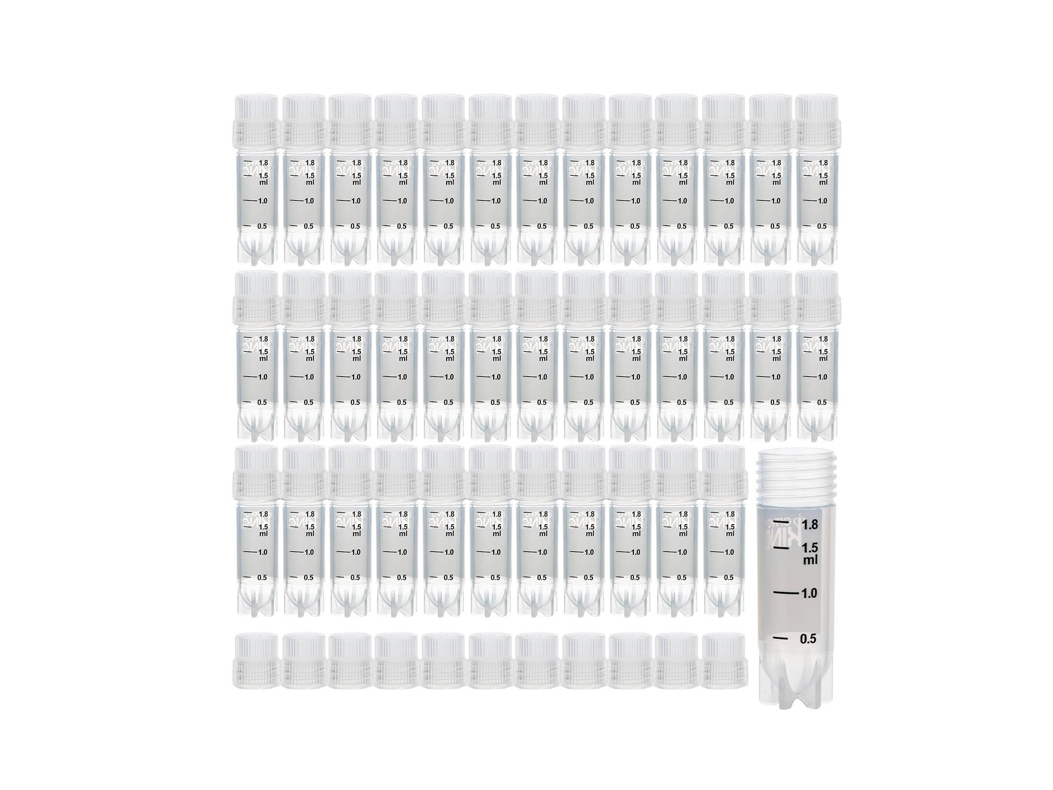 Biologix Cryogenic Vials-2.0ml tubes (External Thread, Non-Barcoded) 25/Bag, 500/Pack, 1000/Case