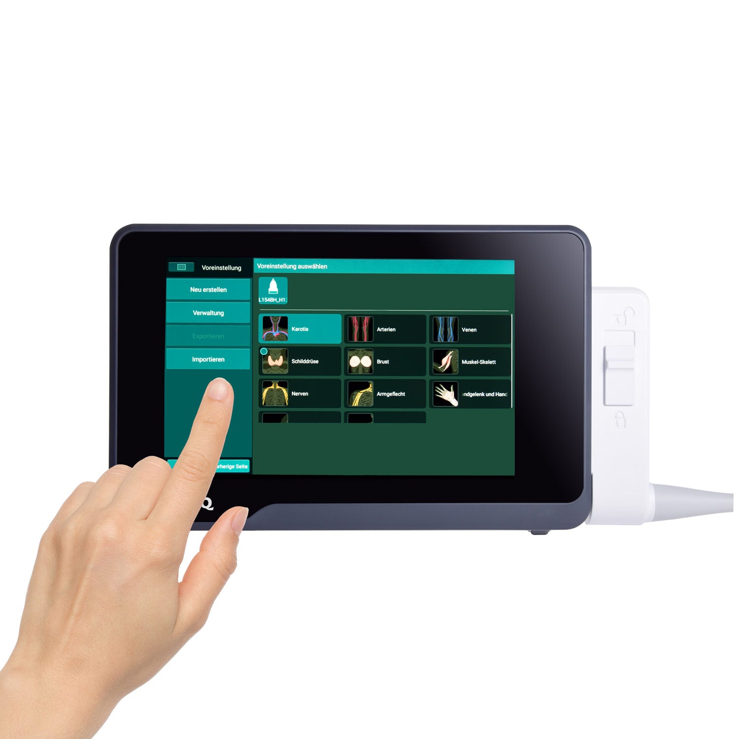 BenQ H1300 touchscreen interface