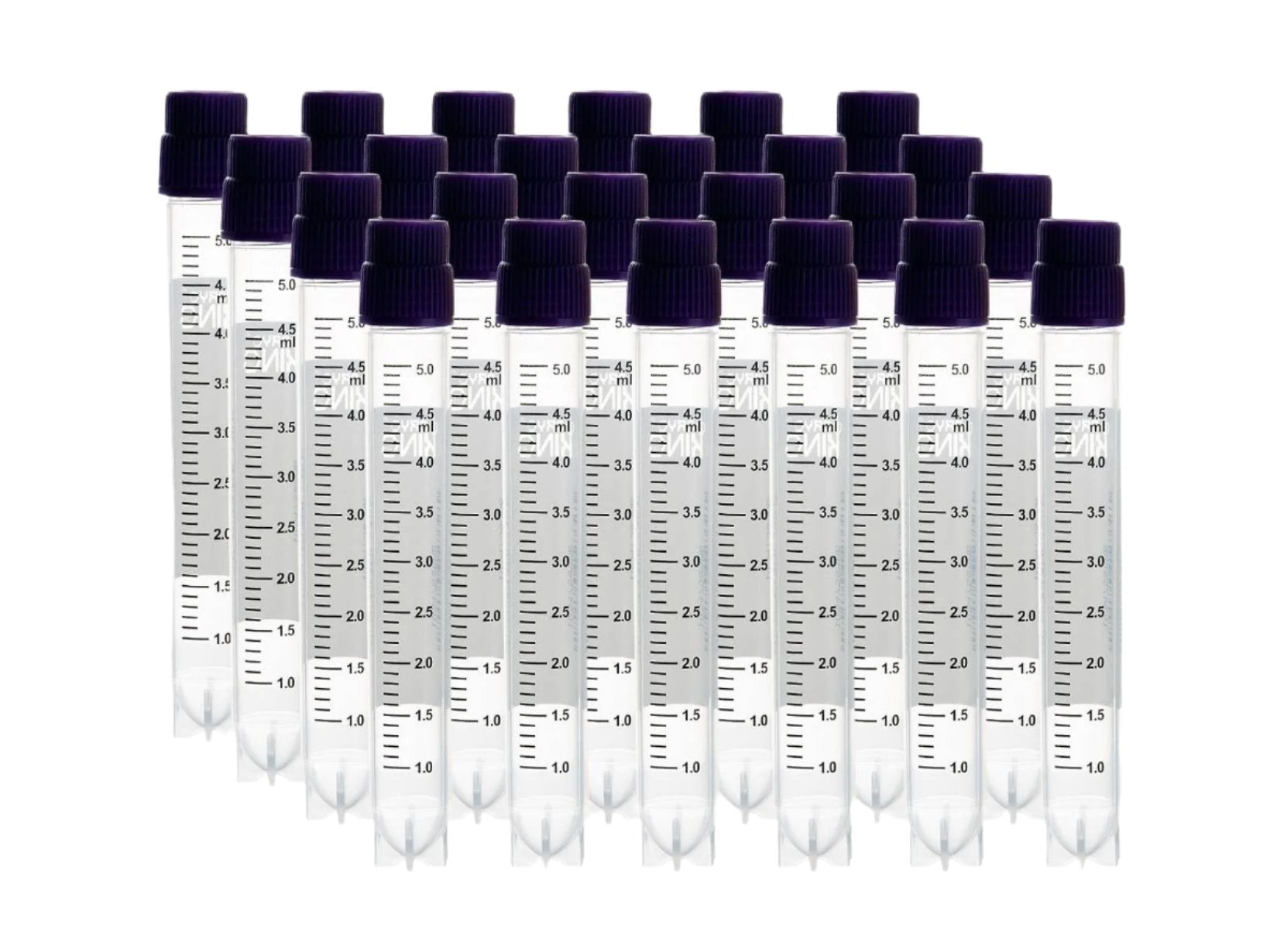 Biologix 5ml Cryogenic Vials, Side Bardcode, External, 25-Bag, 500-Pack, 1000-Case