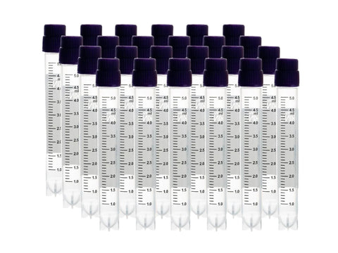 Biologix 5ml Cryogenic Vials, Side Bardcode, External, 25-Bag, 500-Pack, 1000-Case