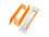 Biologix Cell Spreaders, L-Shaped, Orange, Sterile, individually wrapped, Case of 500