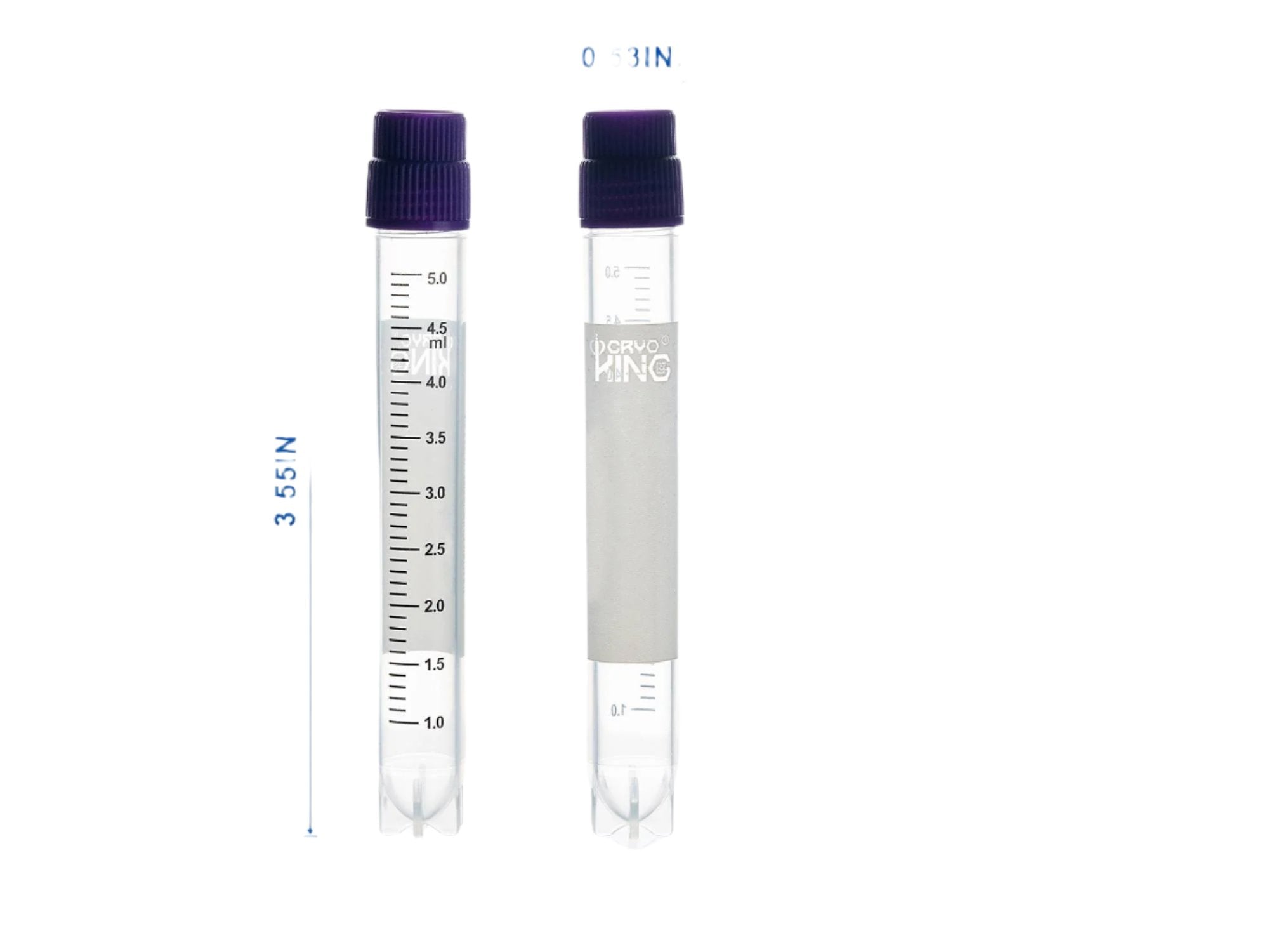 Biologix CryoKING Cryogenic Vials-5.0ml (External Thread, Non-Barcoded) 25/Bag, 500/Pack, 1000/Case