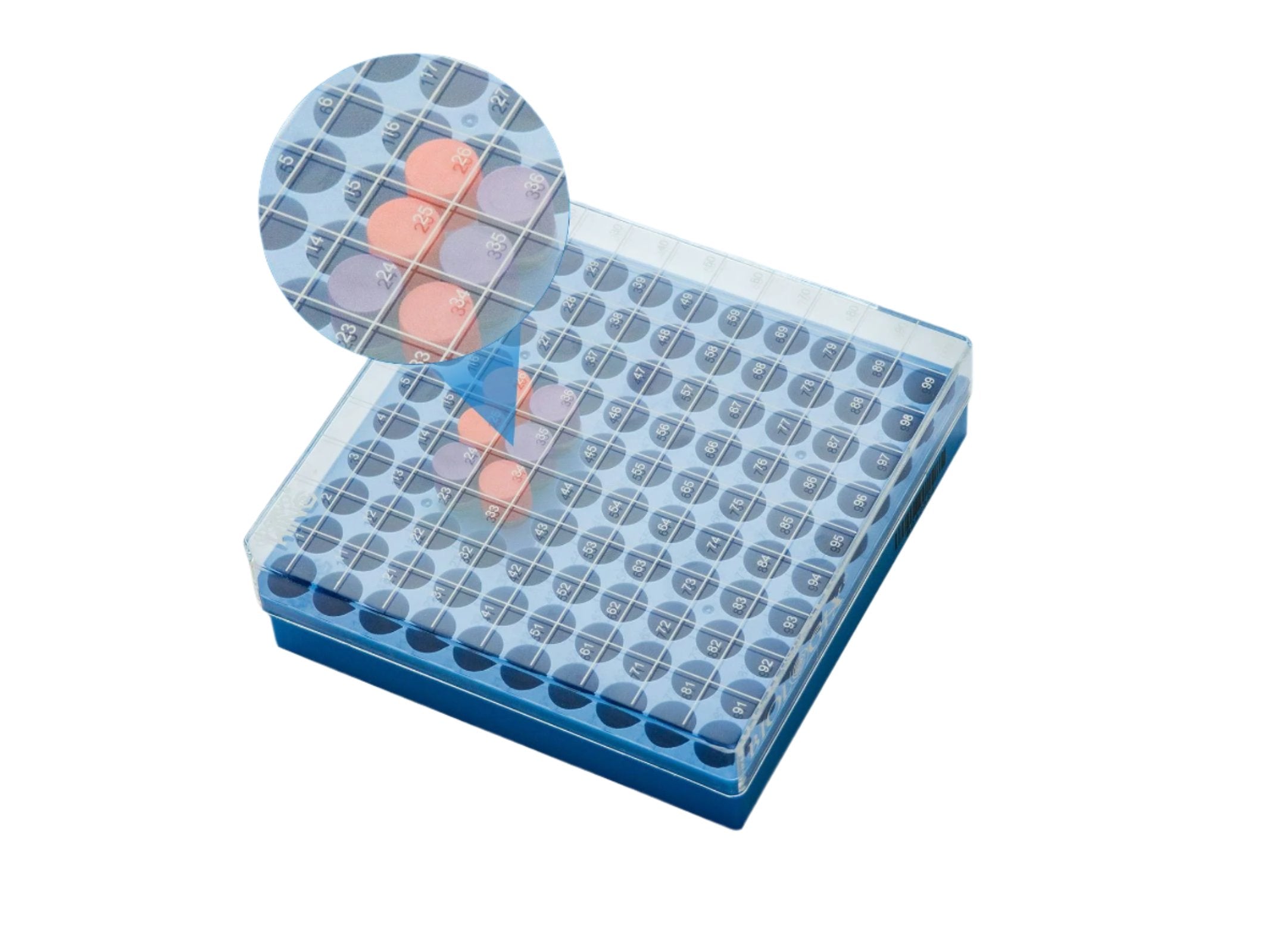 Biologix CryoKING® PC Cryogenic Boxes-Blue (1in. 100-Well) 6-Pack, 12-Case
