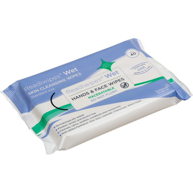Readiwipes Wet Hands & Face Wipes Pack of 40 Maceratable