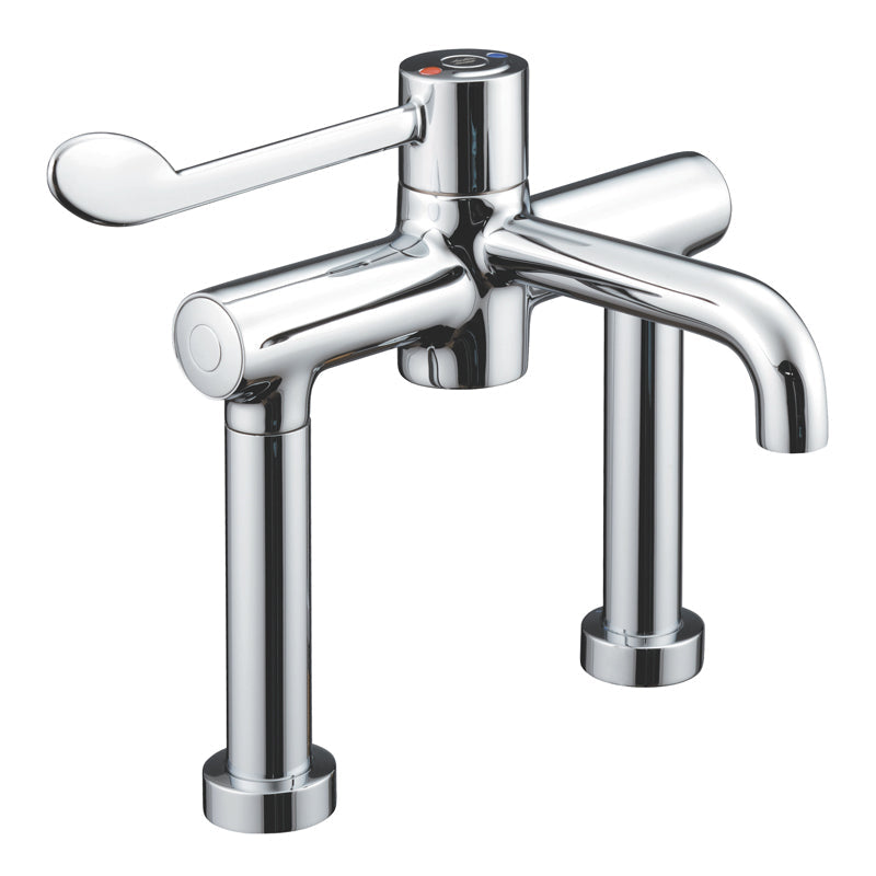 Sunflower Deck Mounted Sequential Thermostatic Mixer Tap