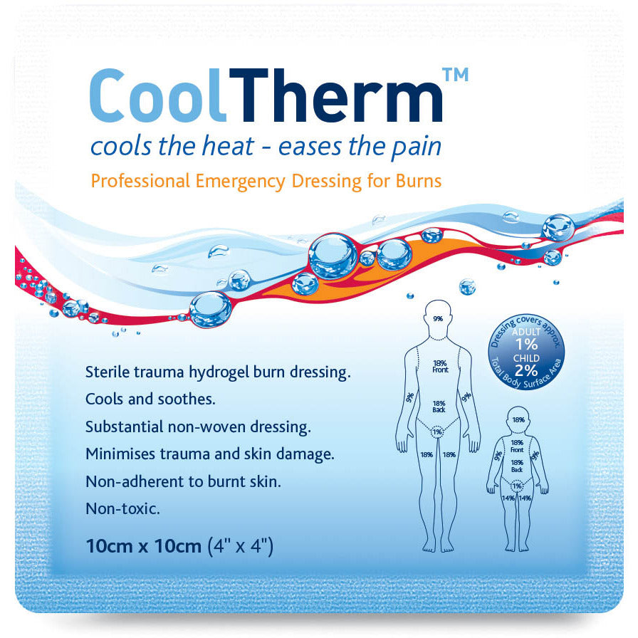 CoolTherm Burn Dressing - 10cm x 10cm - Pack of 15