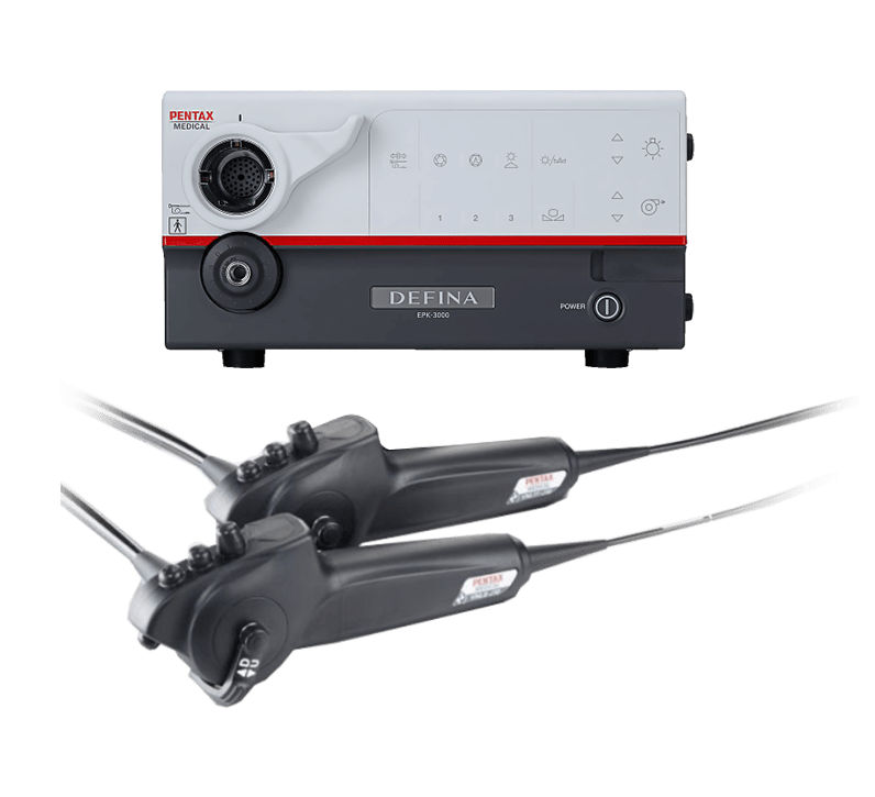 Pentax (HOYA) EPK 3000 DEFINA ENT Video Endoscopy Kit with 2 VNL-J10 Endoscopes