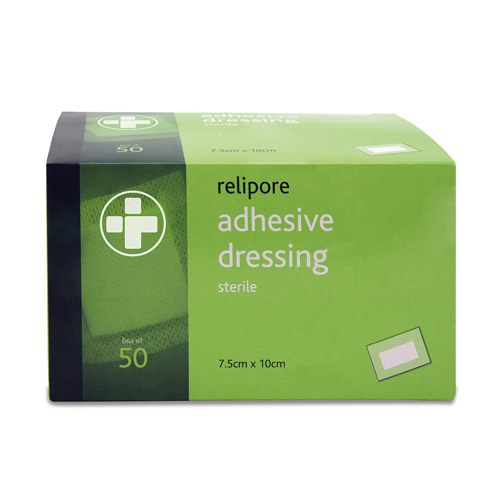 7.5cm x 10cm Relipore Adhesive Dressing Pads Sterile - Box of 50