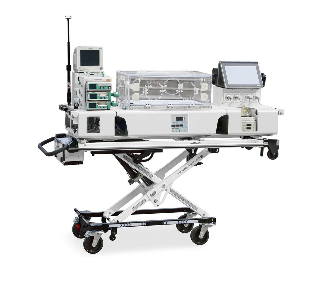 Kartsana TG-1000 transport stretcher trolley for infant incubators