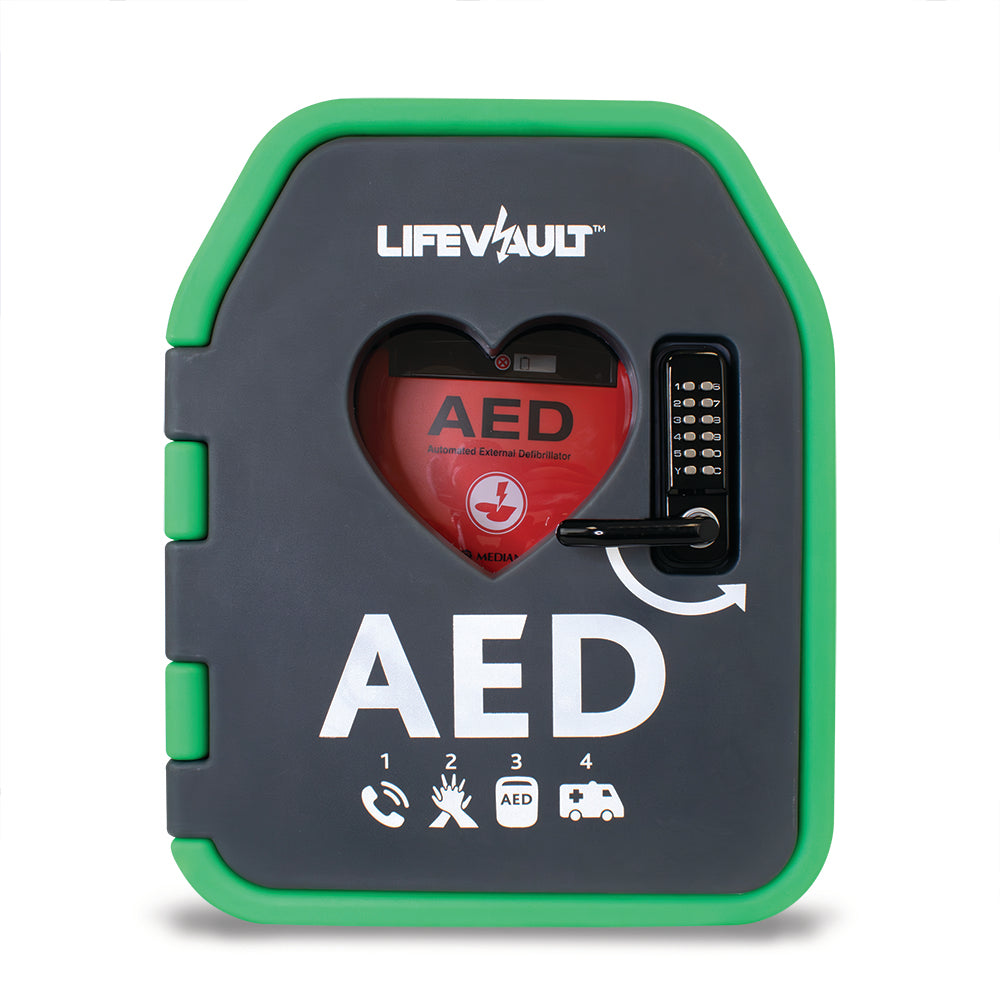 LifeVault Temperature Controlled AED Cabinet - Lockable Door