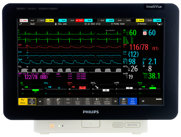 Philips IntelliVue MX550 Modular Bedside Patient Monitor