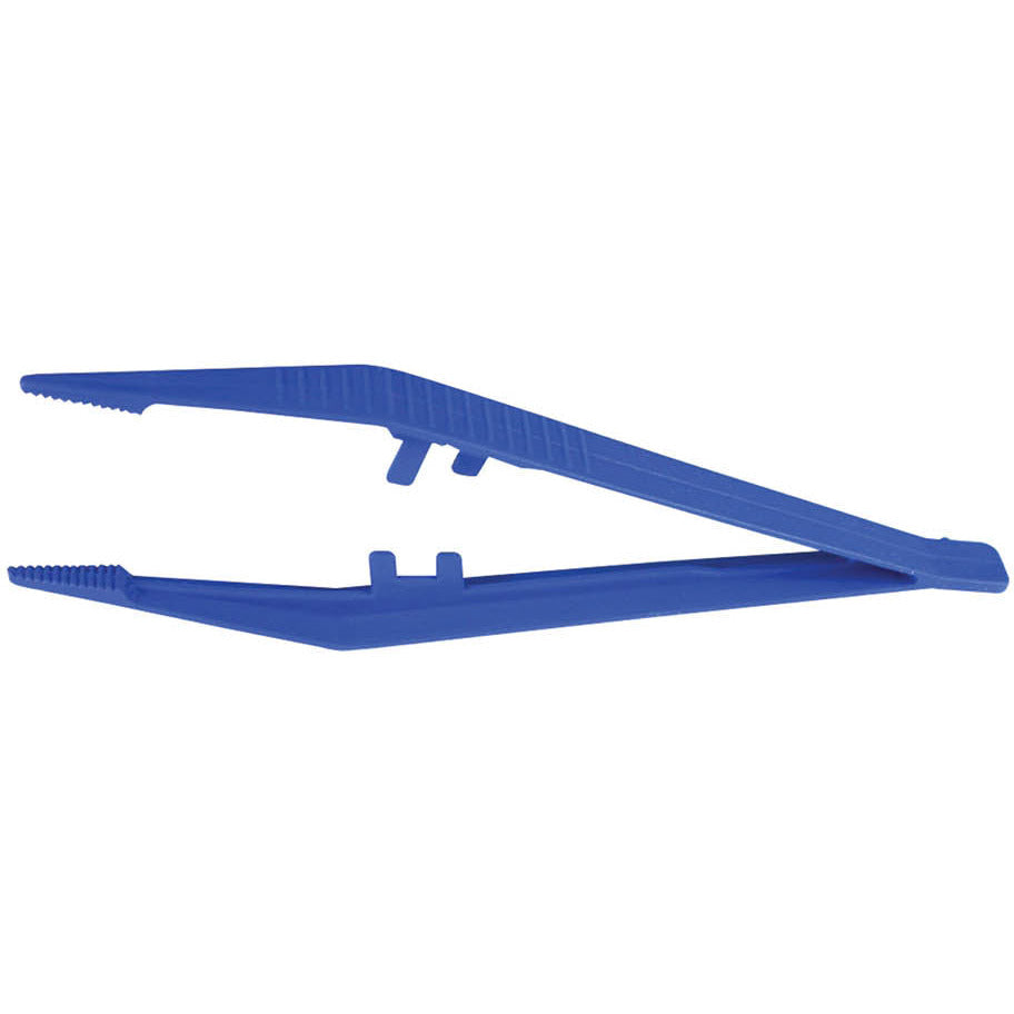 Instrapac Plastic Sterile Forceps - Blue - 13cm