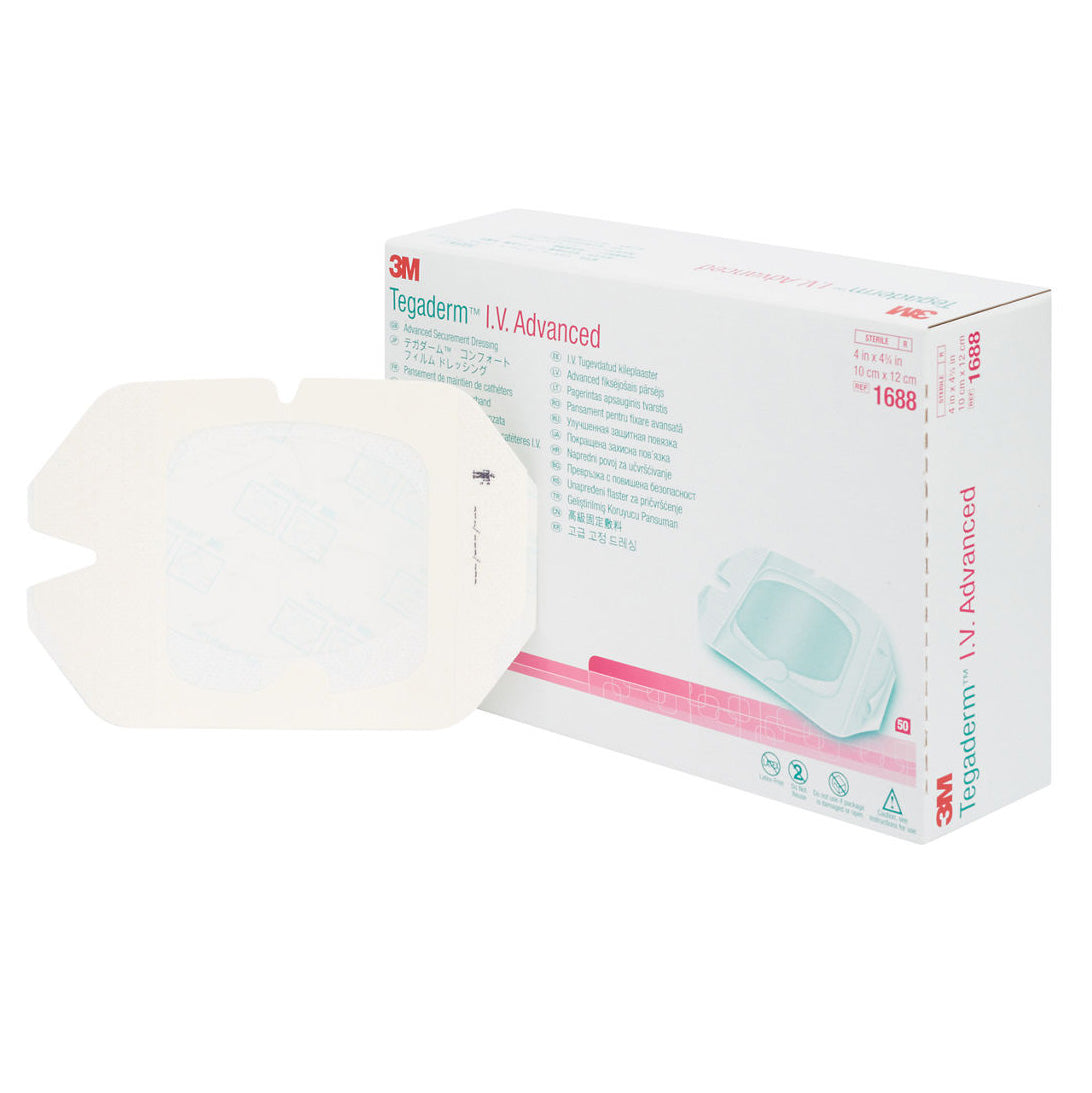 3M™ Tegaderm™ I.V. Advanced Securement Dressing, 10cm x 12cm - Box of 50