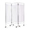 Chrome Ward Screen with Curtains (3 Section) - White