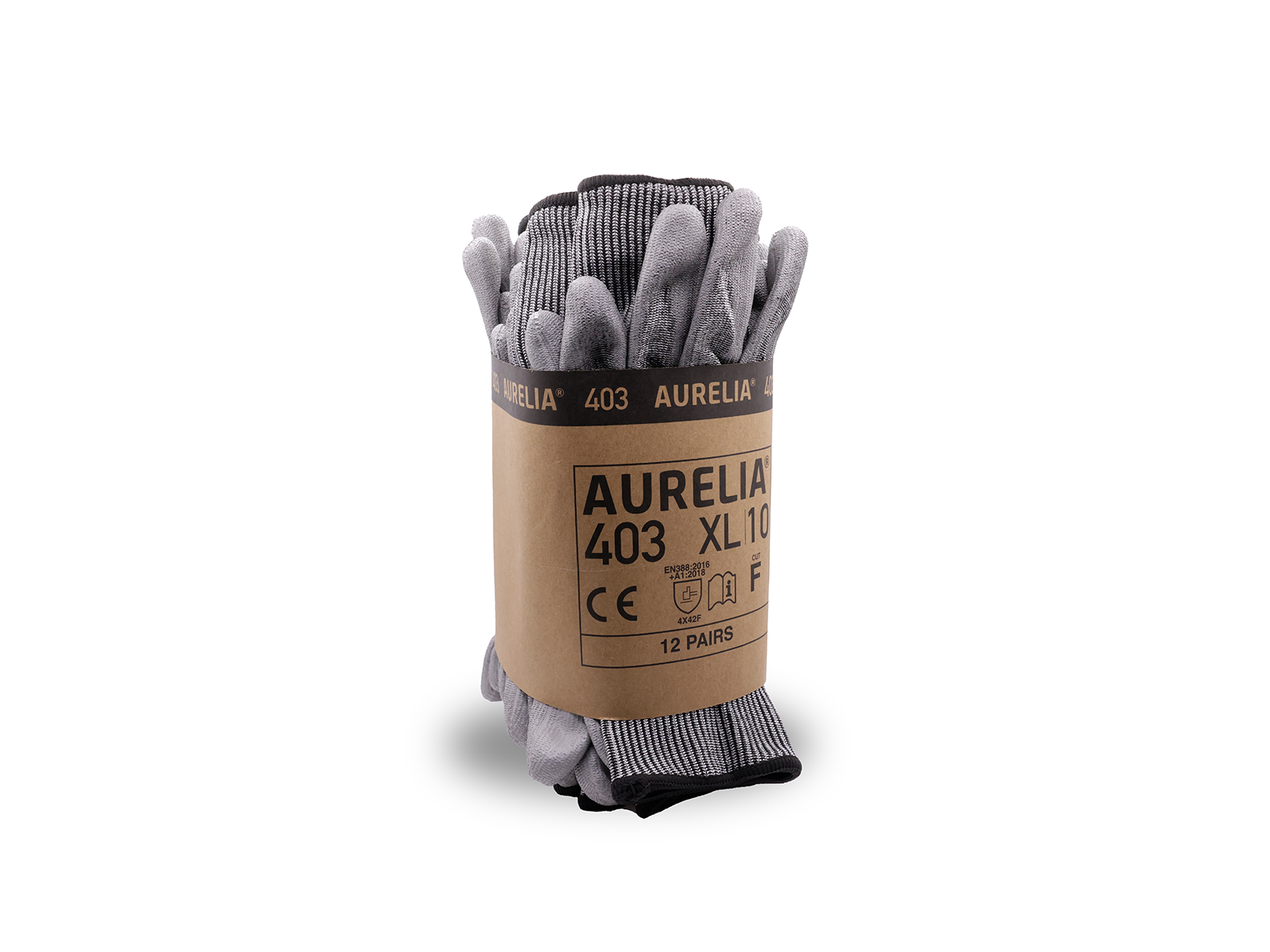AURELIA 403 - Cut F Protective Glove with Grey PU Coating