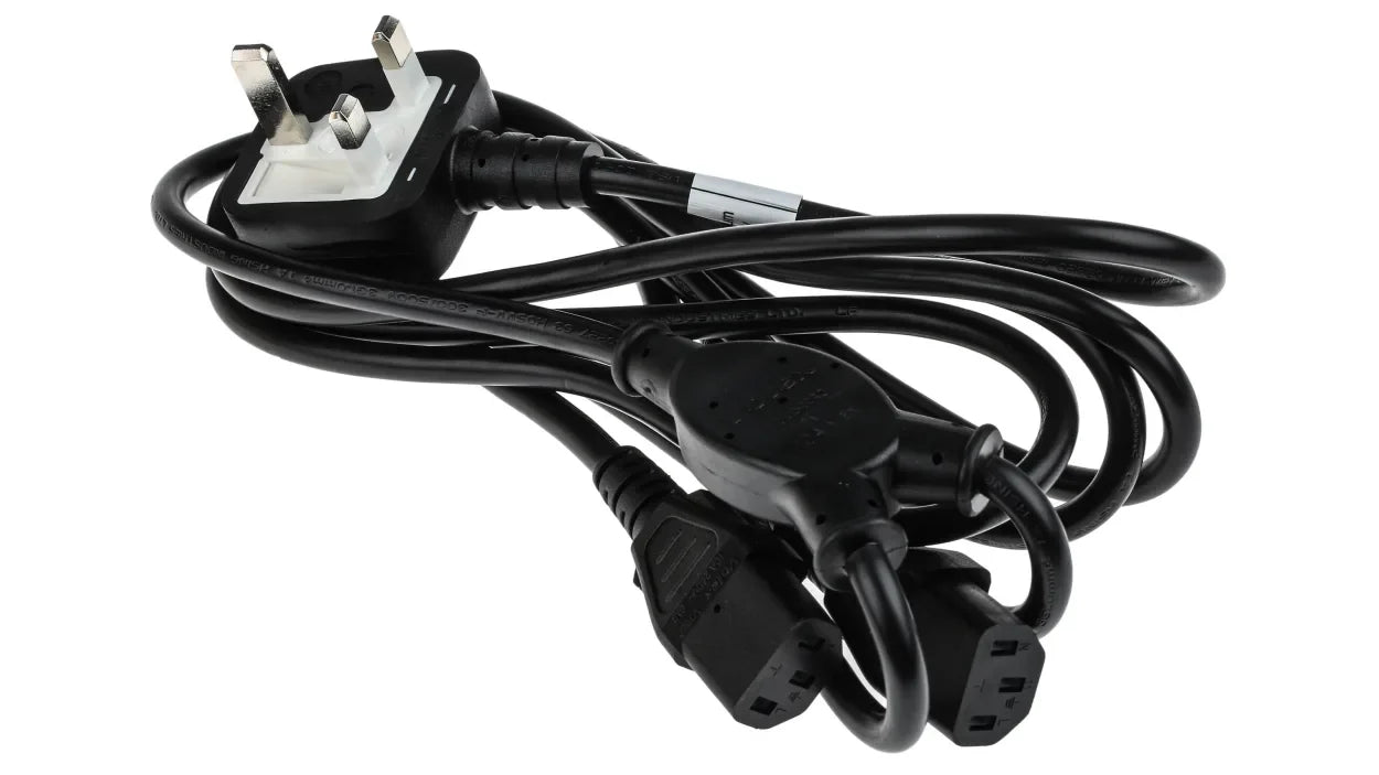 3M IEC Mains Cable with 13A UK Plug for use with ConMed Hyfrecator 2000