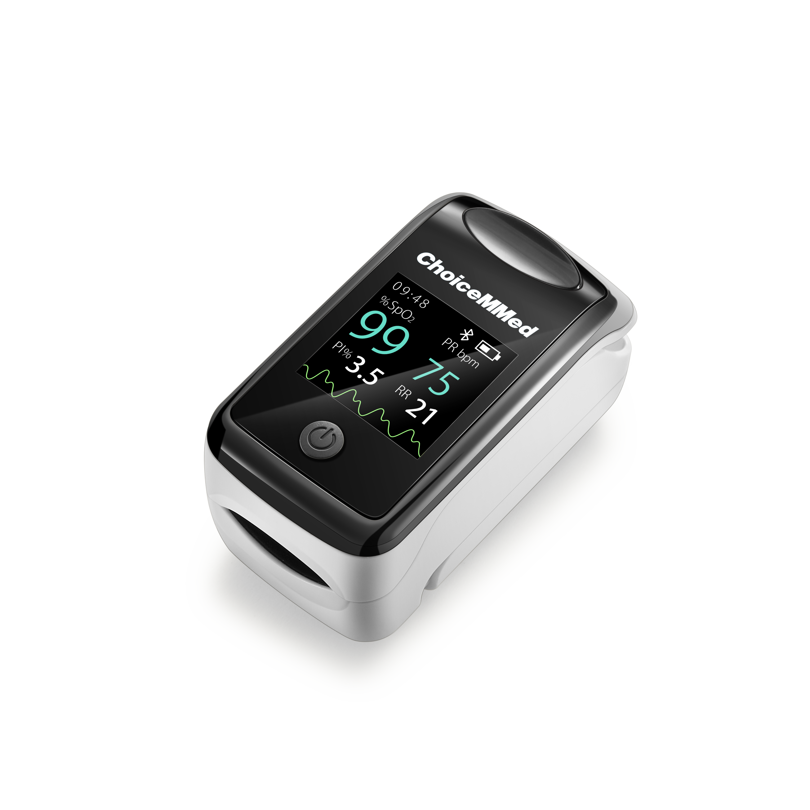 Fingertip Pulse Oximeter with Bluetooth, Perfusion Index and Respiratory Rate Function