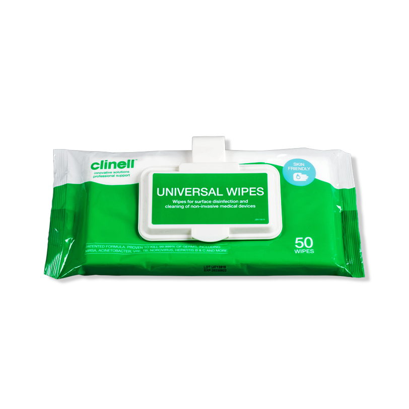 Clinell Universal Wipes Clip – Pack of 50