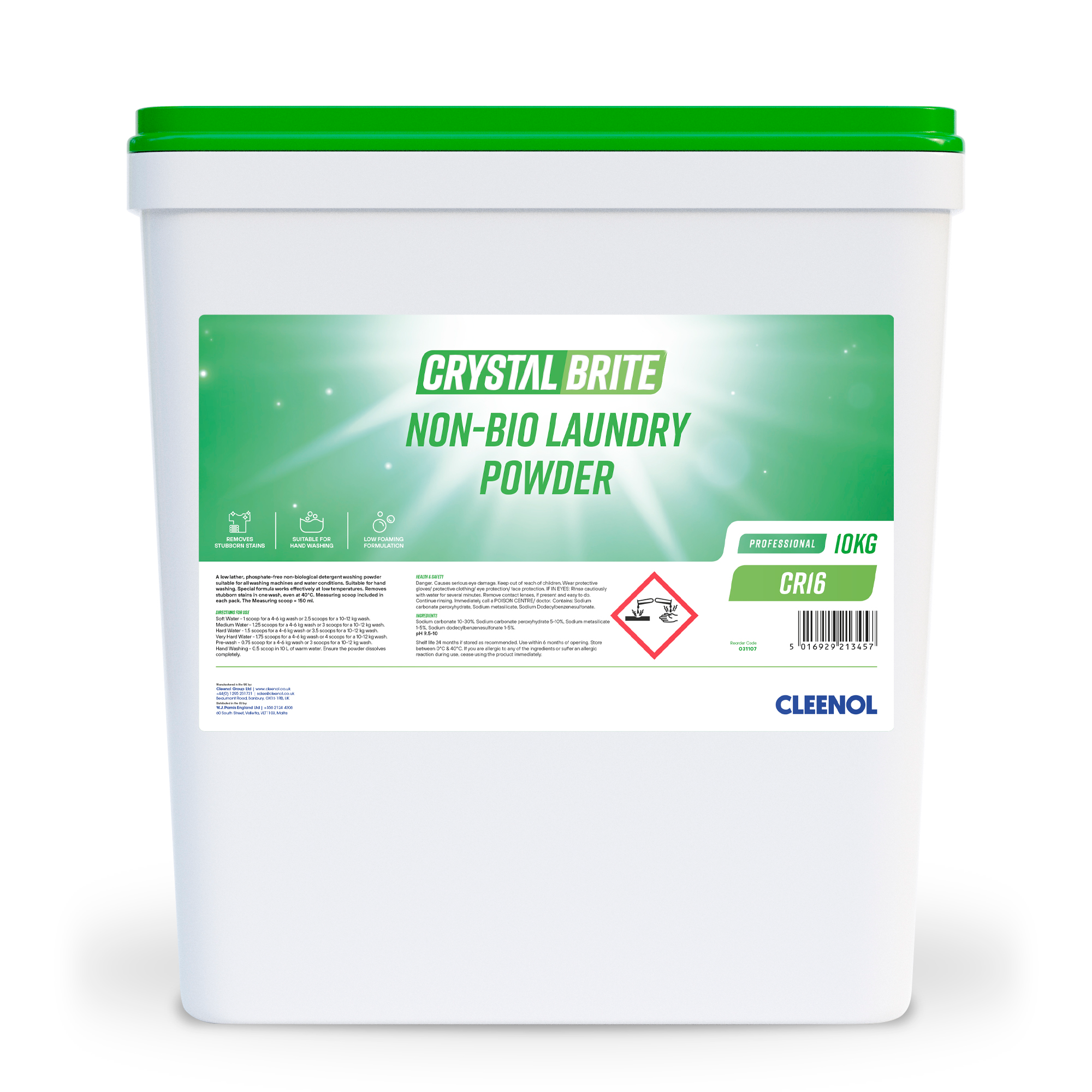 Crystalbrite Non Bio Laundry Powder 10kg