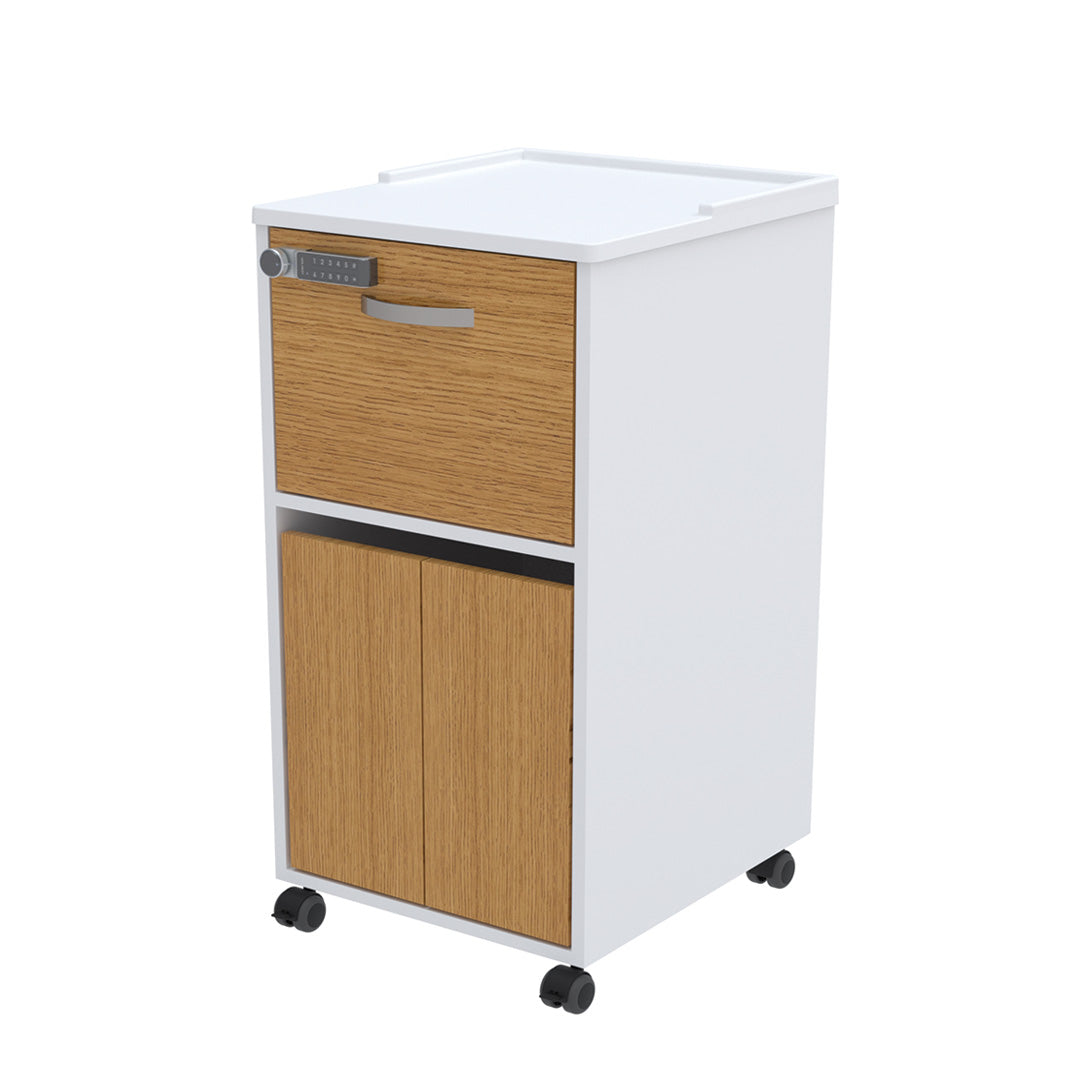 Bedside Locker, Cupboard & Lockable Flap, Digital Lock