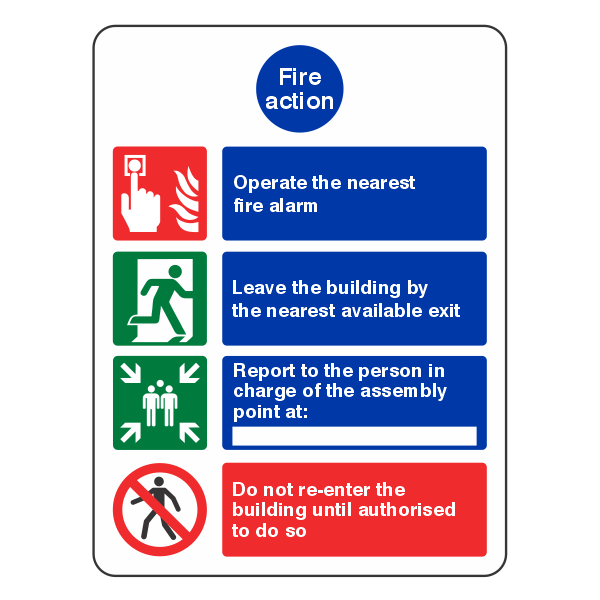 Fire Action Notice Sign - Do Not Renter - CLEARANCE