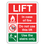 Lift Notice - Incase of Fire Do Not Use Sign - CLEARANCE