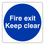 Fire Exit Sign - Keep Clear- CLEARANCE