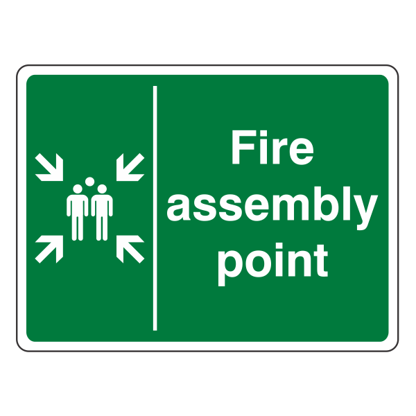 Fire Assembly Point Sign (Family)- CLEARANCE