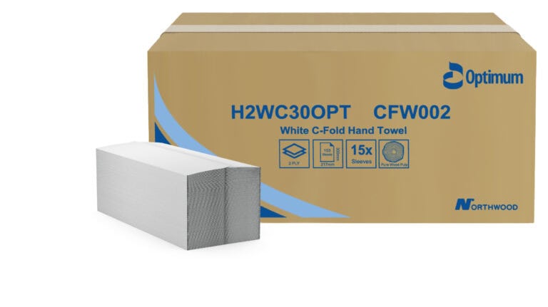 2 Ply White C fold Pure 210mm x 307mm x 2295 sheets