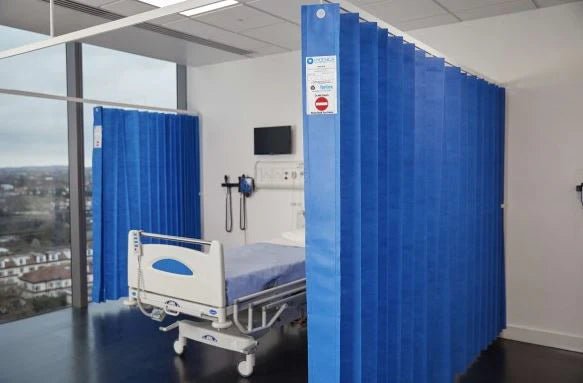 Standard 4.5m x 2m J-Fit Fantex Curtain - Medical Blue EOL