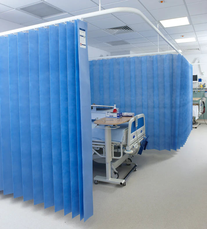 Marlux Medical Antimicrobial Treated Cubicle Curtain 2400mm x 1950mm - External Hanging Fast Fit - Case of 24