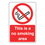 This Is A No Smoking Area Sign- CLEARANCE