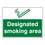 Designated Smoking Area Sign- CLEARANCE