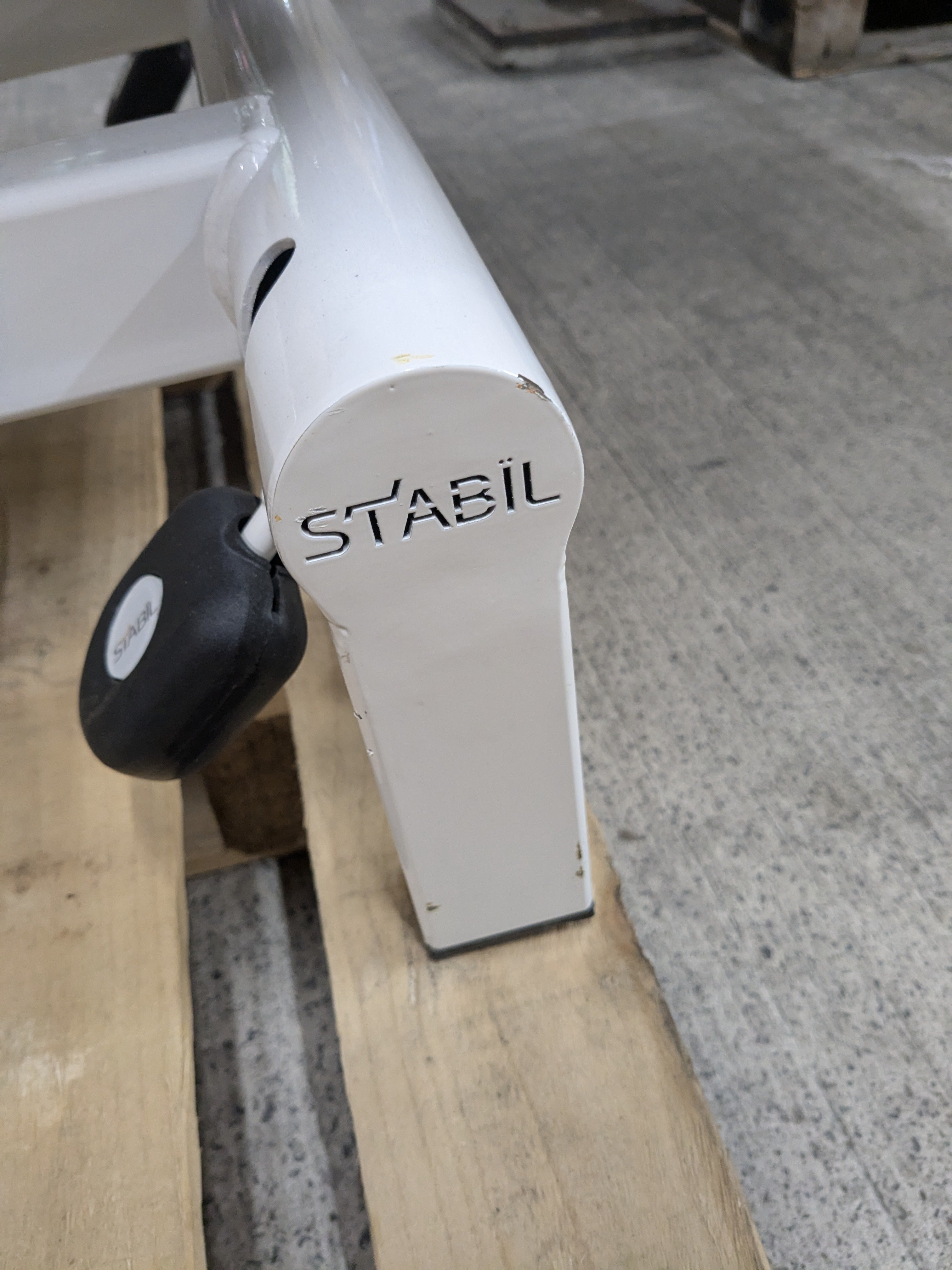 STABIL Bobath Neurological 2-Section Treatment Table 1.2M / White Frame / Black Upholstery - CLEARANCE