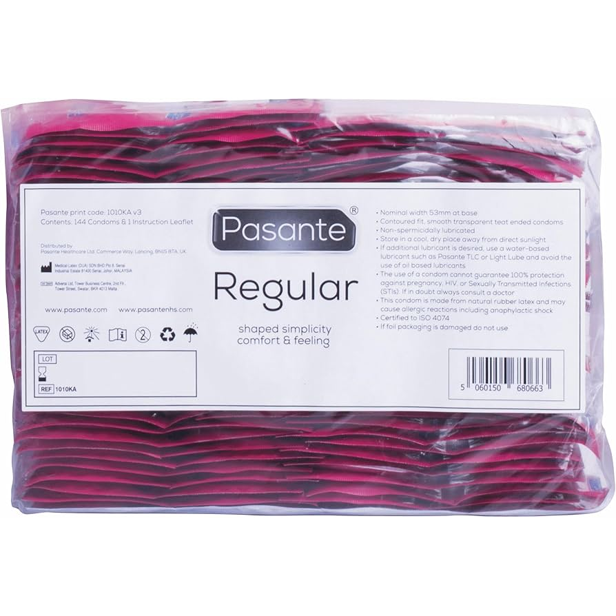 Pasante Regular Condom: Bulk Pack 144