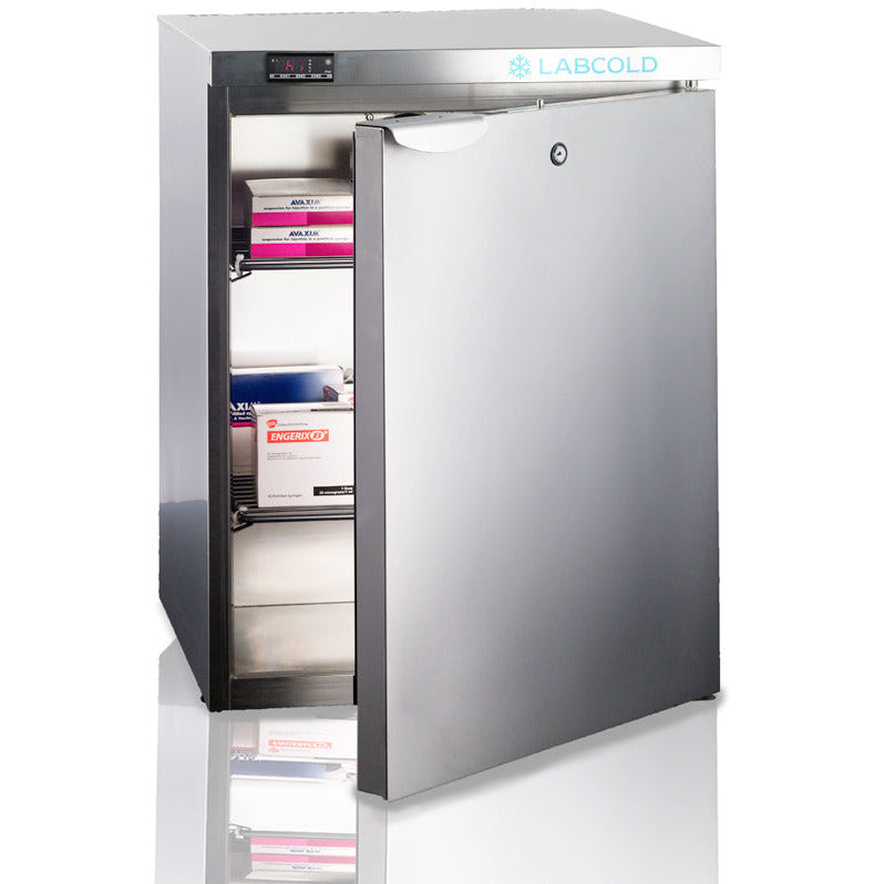 Labcold Pharmacy Refrigerator - 150L - Solid Door - S/Steel - RPFR05043